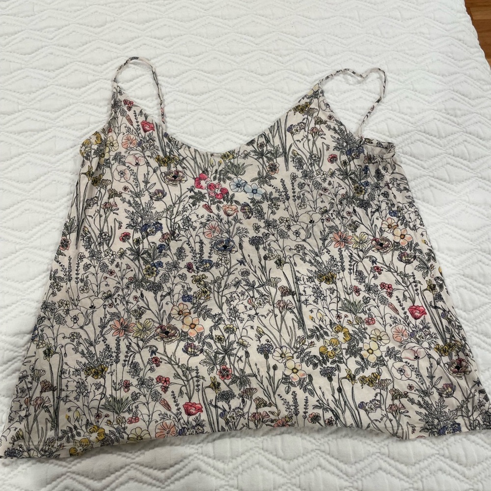Floral Print Spaghetti Strap Top